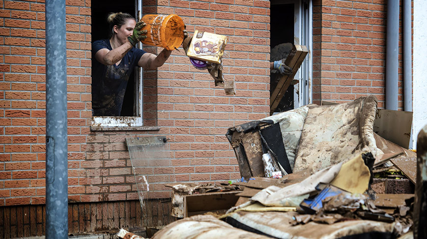 Ликвидация последствий наводнения в Северном Рейне - Вестфалии. Фото Getty Images