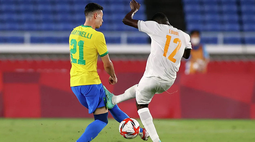 Во время матча Бразилия - Кот-д'Ивуар. Фото  Reuters 