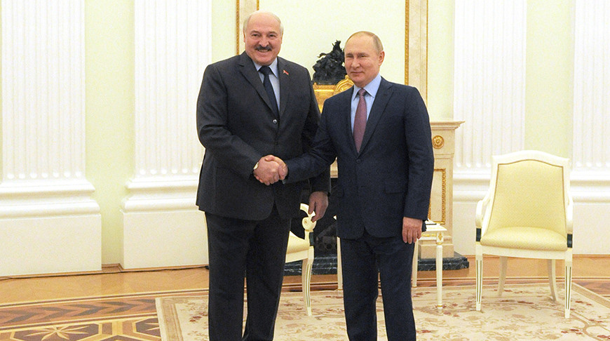 Александр Лукашенко и Владимир Путин. Фото пресс-службы Президента РФ - БЕЛТА
