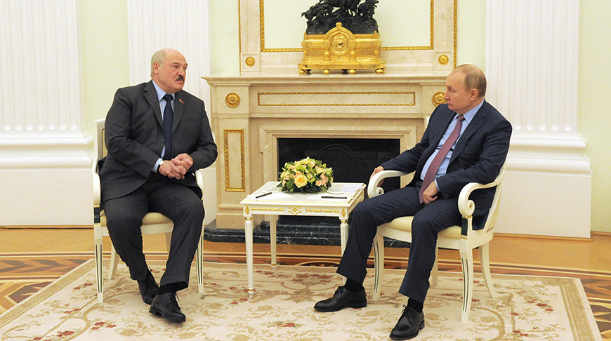 Александр Лукашенко и Владимир Путин. Фото пресс-службы Президента РФ - БЕЛТА