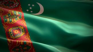Флаг Туркменистана. Фото пресс-службы Исполкома СНГ