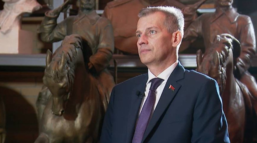 Первый секретарь ЦК КПБ Алексей Сокол. Скриншот видео ОНТ