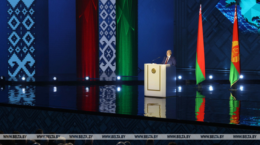 Александр Лукашенко во время обращения с ежегодным Посланием к белорусскому народу и Национальному собранию. Фото из архива