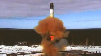 Пуск межконтинентальной баллистической ракеты &quot;Сармат&quot;. Фото Минобороны РФ/ТАСС