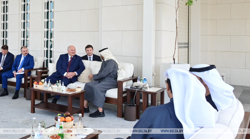Во время встречи Президента Беларуси Александра Лукашенко с Президентом ОАЭ шейхом Мухаммедом Бен Заидом аль-Нахайяном