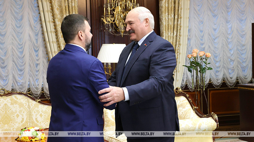 Александр Лукашенко встретился с временно исполняющим обязанности главы ДНР Денисом Пушилиным