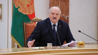 Александр Лукашенко во время встречи с участниками 52-го заседания Совета руководителей органов безопасности и специальных служб государств - участников СНГ, июнь 2023