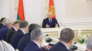 Александр Лукашенко во время совещания по вопросу совершенствования системы планирования и контроля за реализацией стратегических проектов