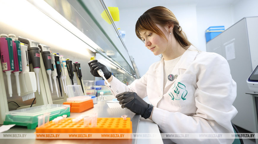 Екатерина Кобец готовит ДНК к исследованию