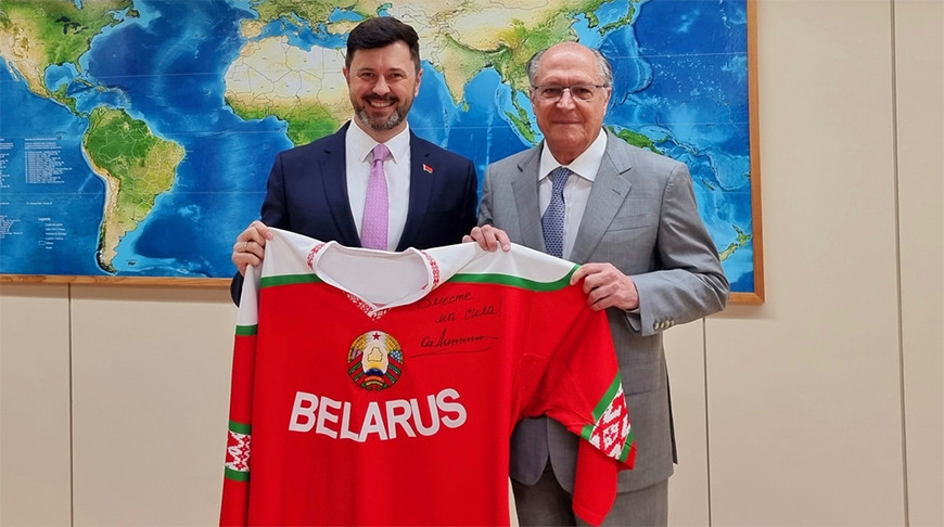 Сергей Лукашевич и Жералду Алкмин. Фото Посольства Республики Беларусь в Федеративной Республике Бразилия