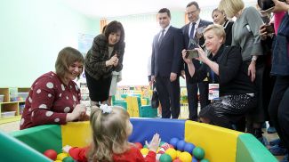 Во время посещения Центра коррекционно-развивающего обучения и реабилитации Полоцкого района