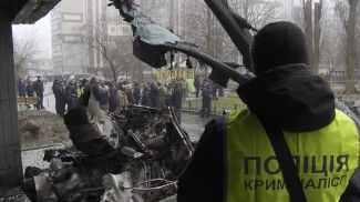 На месте авиакастрофы в Броварах. Скриншот видео Национальной полиции Украины