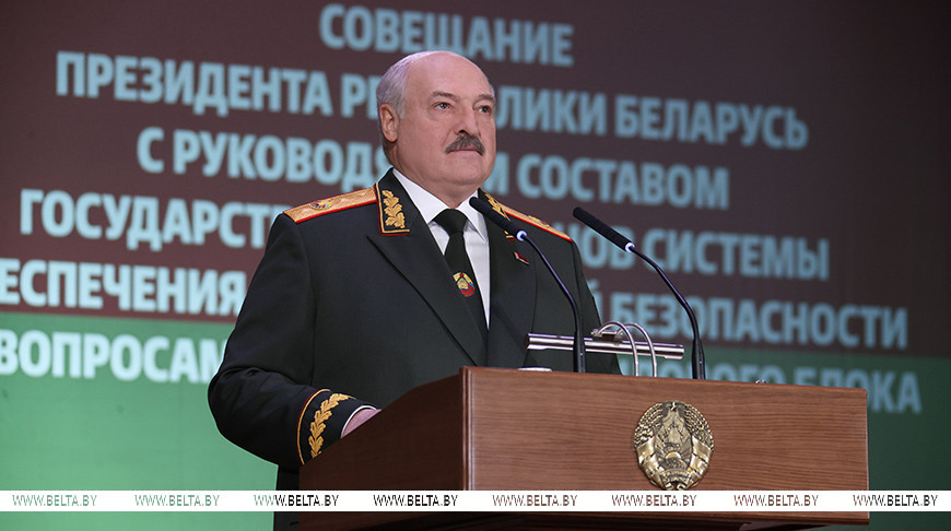 Александр Лукашенко во время расширенного совещания с руководящим составом государственных органов системы обеспечения национальной безопасности