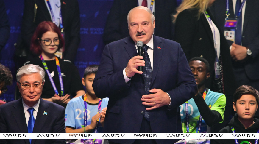 Александр Лукашенко во время церемонии открытия Игр Будущего в Казани