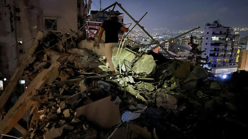Последствия авиационного удара Израиля по Бейруту. Фото AP Photo
