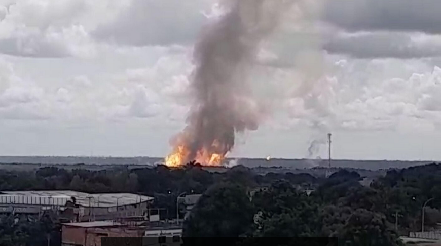 Кадр видео очевидца