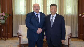 Александр Лукашенко во время встречи с Председателем КНР Си Цзиньпином