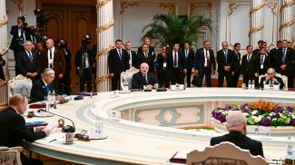 Александр Лукашенко на заседании Совета глав государств СНГ в узком формате