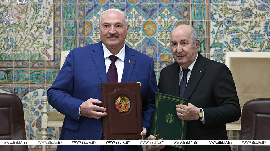 Александр Лукашенко и Президент Алжира Абдельмаджид Теббун, 3 декабря 2025 года