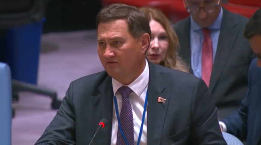 Максим Рыженков. Скриншот видео un.org