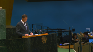 Максим Рыженков. Скриншот видео un.org