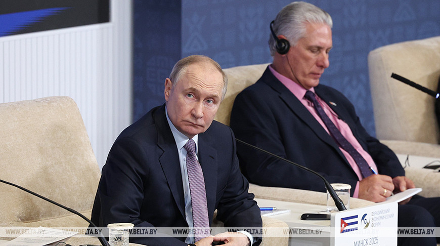 Владимир Путин и Мигель Марио Диас-Канель Бермудес