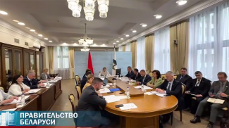 Скриншот видео Telegram-канала правительства Беларуси
