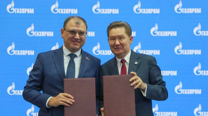 Виктор Каранкевич и Алексей Миллер. Фото из Telegram-канала правительства Беларуси