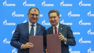 Виктор Каранкевич и Алексей Миллер. Фото из Telegram-канала правительства Беларуси