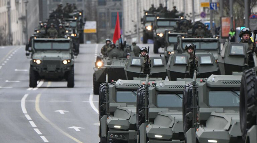 Во время репетиции парада Победы в Москве. Фото  РИА Новости 