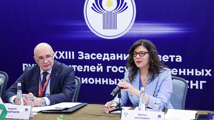 Генеральный директор ТАСС Андрей Кондрашов и Генеральный директор БЕЛТА Ирина Акулович