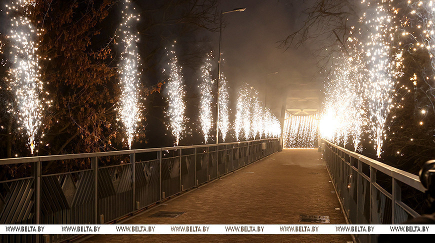 В Гомеле состоялось открытие долгожданного объекта - пешеходного моста по улице Баумана