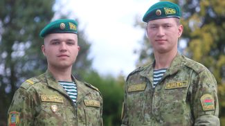 Никита Ильницкий и Дмитрий Заяц. Фото Гродненской погрангруппы Никита Ильницкий и Дмитрий Заяц. Фото Гродненской погрангруппы
