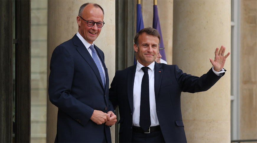 Фридрих Мерц и Эмманюэль Макрон. Фото Getty Images