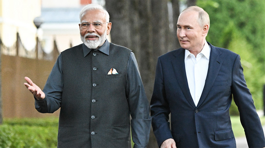 Нарендра Моди и Владимир Путин. Фото ТАСС