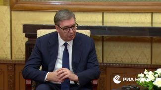 Александр Вучич. Скриншот видео