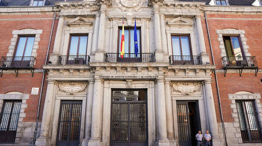 Здание Министерства иностранных дел Испании, где проходят переговоры КНР и США по торгово-экономическим вопросам. Фото Синьхуа