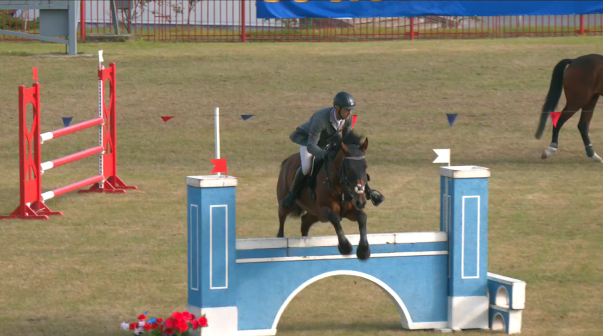 Скриншот видео пресс-службы Белорусской федерации конного спорта