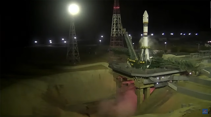 Скриншот видео Роскосмос