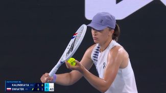 Ига Свентек. Скриншот видео Australian Open