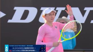 Александра Саснович. Скриншот видео ausopen.com
