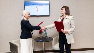 Елена Скрипель и Нурлана Мамедзаде. Фото Белорусской ассоциации гимнастики