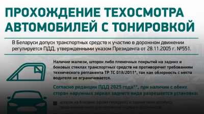 Прохождение техосмотра автомобилей с тонировкой