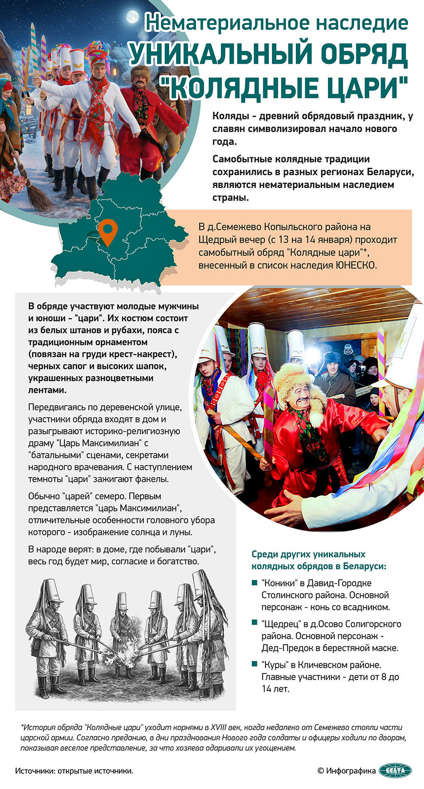 Нематериальное наследие. Уникальный обряд "Колядные цари"