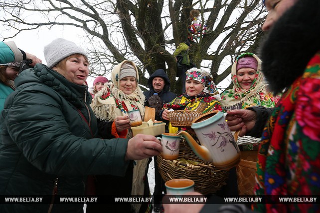 Обряд "Тянуть Коляду на дуба" является нематериальной историко-культурной ценностью Беларуси