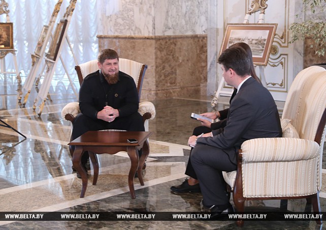 Рамзан Кадыров дал интервью БЕЛТА и телеканалу "Беларусь 1"