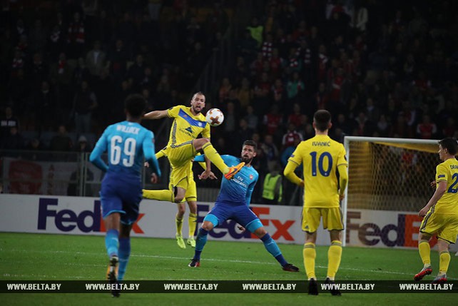 Футболисты БАТЭ проиграли "Арсеналу" в домашнем матче Лиги Европы