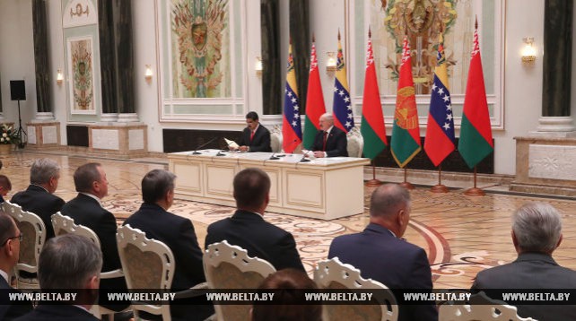 Александр Лукашенко и Николас Мадуро провели пресс-конференцию по итогам переговоров