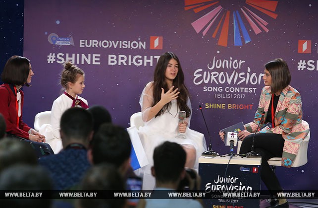 Победительница детского "Евровидения-2017" Полина Богусевич провела пресс-конференцию