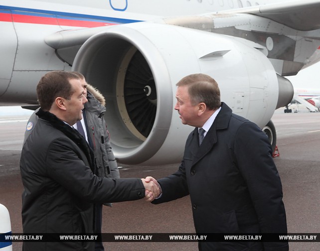 Медведев прибыл в Гомель